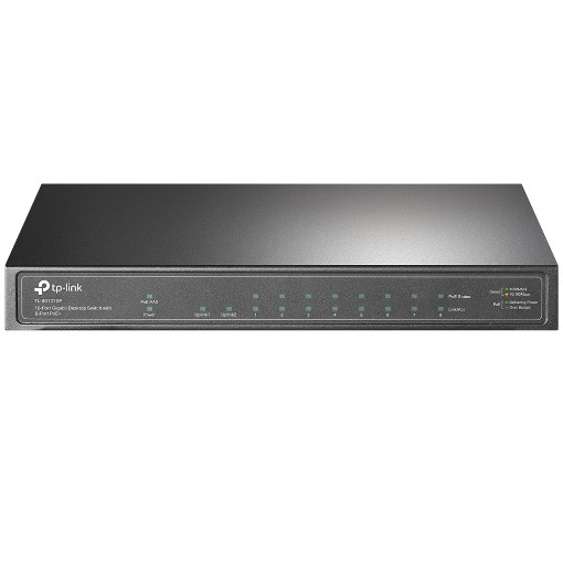 תמונה של מתג רשת TP-Link TL-SG1210P ללא ניהול עם 10 פורטים ג'יגהביט ואפור