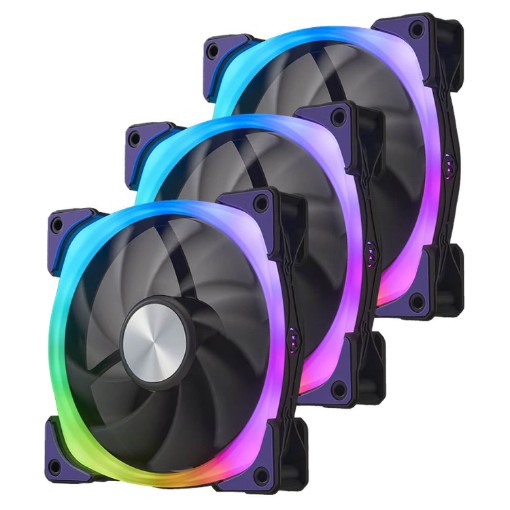 Изображение Вентилятор Super Flower NEON ARGB 120 мм черный 3x вентиляторы.