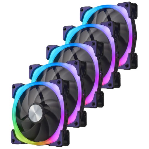 Изображение Вентилятор Super Flower NEON ARGB 120мм черный 5x вентиляторов.