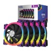 Изображение Вентилятор Super Flower NEON ARGB 120мм черный 5x вентиляторов.