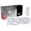 Изображение Набор - мышь ALPHYN AM10 + видеокарта PowerColor Hellhound Spectral White RX 9060 XT 16GB GDDR6 белого цвета.