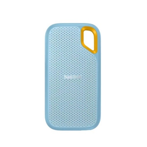תמונה של כונן חיצוני SanDisk Extreme Portable SSD V2 2TB בצבע תכלת (Sky Blue) SDSSDE61-2T00-G25B