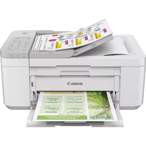 תמונה של מדפסת Canon PIXMA TR4756i צבעונית אלחוטית 4 ב-1 עם סורק, פקס ו-Wi-Fi בצבע לבן