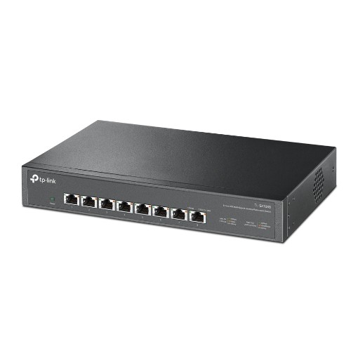 Изображение Настольный коммутатор/монтаж на полку TP-Link 8 портов 10G черного цвета.