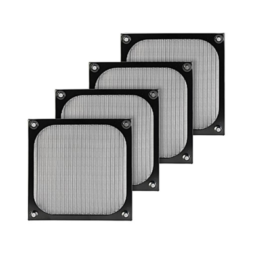 Изображение Сетка и вентилятор SilverStone FF126 120mm x4 Kit черного цвета.