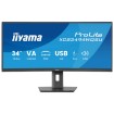 Изображение Изогнутый монитор IIYAMA ProLite XCB3494WQSU-B1 размером 34 дюйма черного цвета.