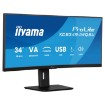 Изображение Изогнутый монитор IIYAMA ProLite XCB3494WQSU-B1 размером 34 дюйма черного цвета.
