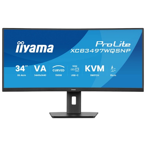 Picture of IIYAMA ProLite XCB3497WQSNP-B1 34-inch Curved Monitor.