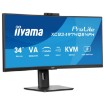 Picture of IIYAMA ProLite XCB3497WQSNPH-B1 34-inch curved computer monitor in black.