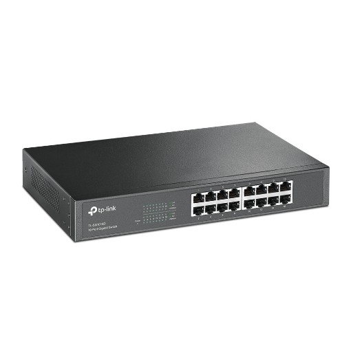 Изображение Коммутатор TP-Link Gigabit на 16 портов для настольного компьютера/стойки черного цвета.