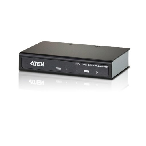 Изображение HDMI сплиттер аудио/видео 2 выхода ATEN VS182A черного цвета.