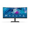 Изображение Монитор Philips E Line 346E2CUAE/00 размером 34 дюйма черного цвета.