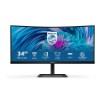 Изображение Монитор Philips E Line 346E2CUAE/00 размером 34 дюйма черного цвета.
