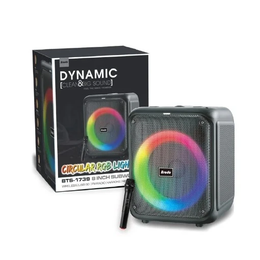 תמונה של בידורית בלוטות' Brodu BTS-1739 עם מיקרופון אלחוטי, צבע שחור