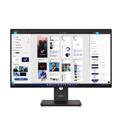 Изображение Монитор Lenovo ThinkVision T32UD-40 64B0GAT1IS черного цвета.