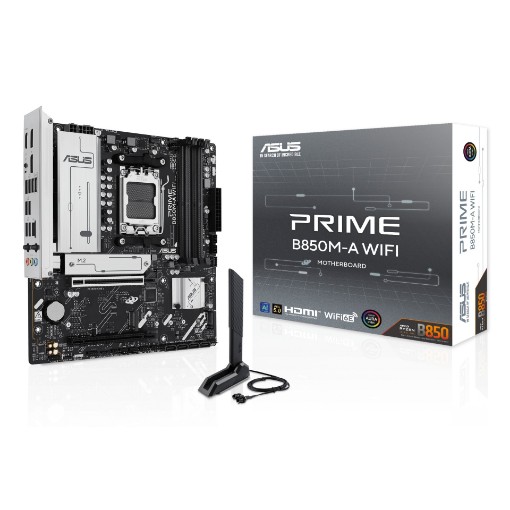 Изображение Материнская плата ASUS Prime B850M-A WIFI многоцветная.