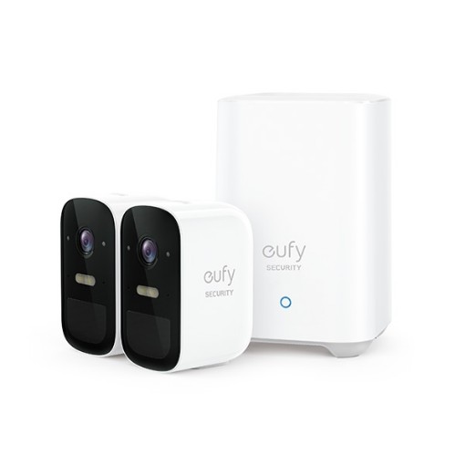 תמונה של ערכת 2 מצלמות אבטחה חכמות 2K + רכזת eufy Security eufyCam 2C Pro Kit T8861