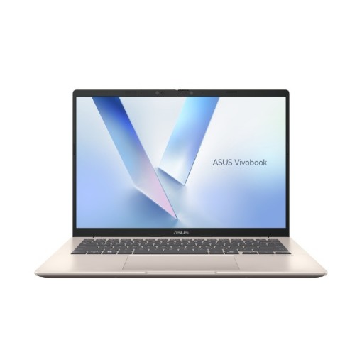 Изображение Ноутбук ASUS Vivobook 14 X1407QA-LY046W золотого цвета.