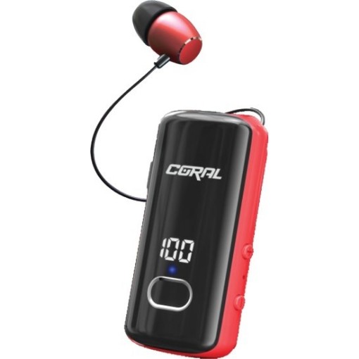 Изображение Bluetooth-гарнитура Coral VIBE 5 красного цвета.