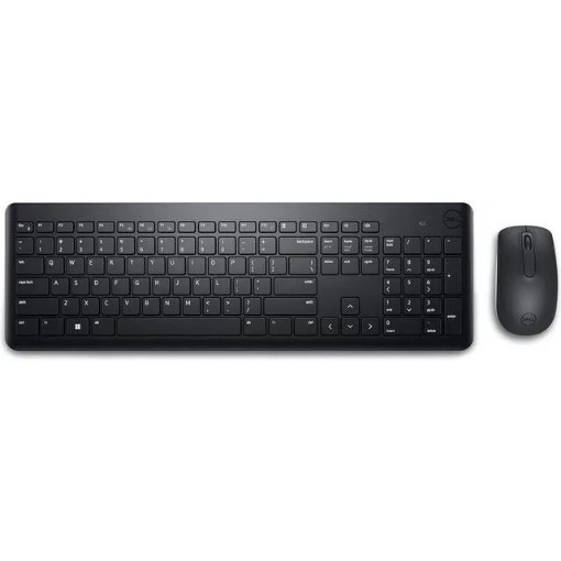 Изображение Беспроводной комплект клавиатуры и мыши Dell KM3322W-R-HEB черного цвета.