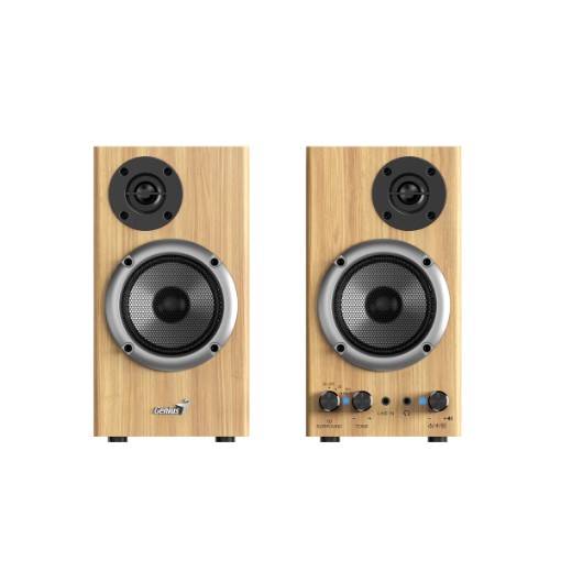 Изображение Деревянные колонки GENIUS SP-HF520BT BT5.3 черного цвета.