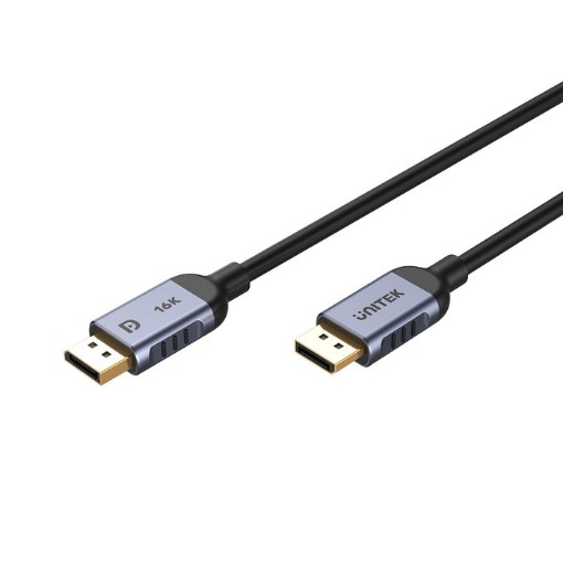 Изображение Кабель гейминга Unitek C1626GY01 8K@120Hz DisplayPort 2.1 длиной 3 метра.