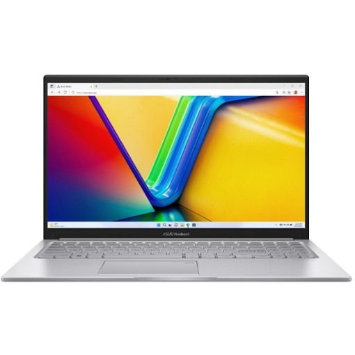 Изображение Ноутбук ASUS Vivobook 15 A1504VA-BQ024W серебристого цвета.