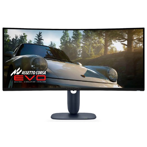Изображение Игровой монитор с изогнутым экраном Alienware AW3425DW QD-OLED размером 34" цвета Interstellar Indigo.