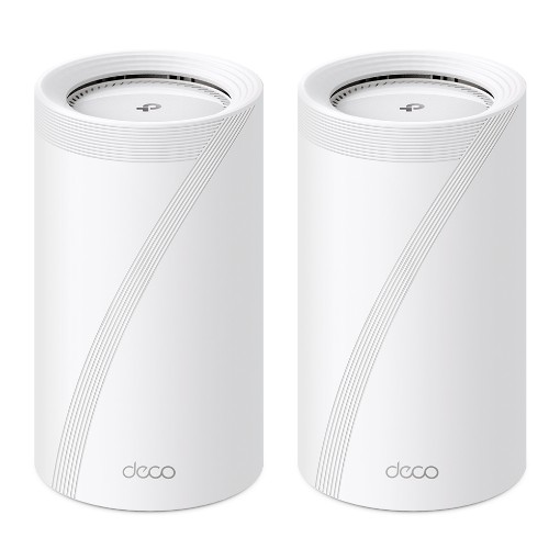 Изображение Система Mesh WiFi 7 домашняя Tri-Band TP-Link BE19000 белого цвета.