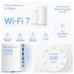 Изображение Система Mesh WiFi 7 домашняя Tri-Band TP-Link BE19000 белого цвета.