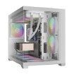 Picture of GAMDIAS AURA GC10M V2 ARGB computer case in white color.