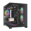 Picture of GAMDIAS AURA GC10M V2 ARGB computer case in black color.