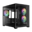 Picture of GAMDIAS AURA GC10M V2 ARGB computer case in black color.