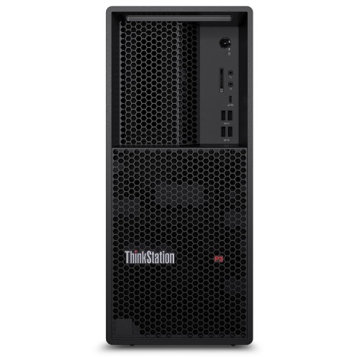 Изображение Настольный компьютер Lenovo ThinkStation P3 Tower Gen2 30HS001AIV черного цвета.