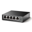 Изображение Настольный коммутатор TP-Link на 5 портов 10/100/1000Mbps черного цвета.
