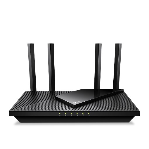 Изображение Беспроводной маршрутизатор TP-Link Archer AX3000 с выходом 2.5G черного цвета.