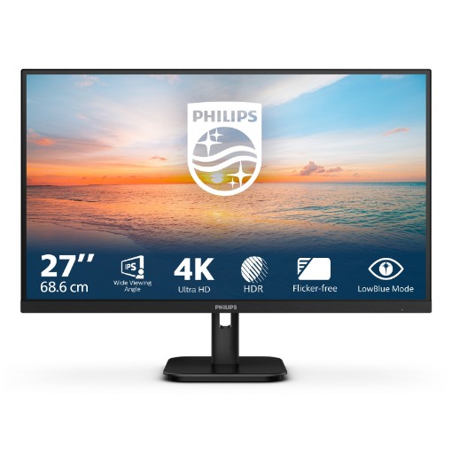 Изображение Монитор Philips 27E1N1800A/00 размером 27 дюймов черного цвета.