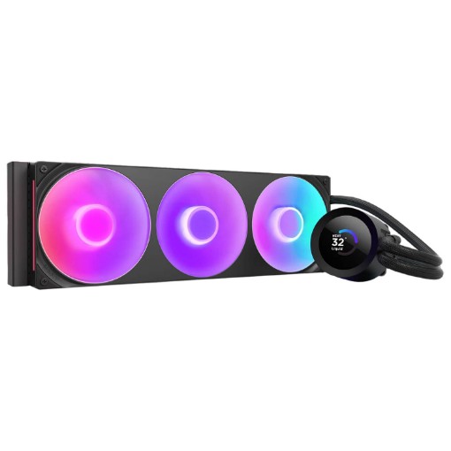 Изображение Система жидкостного охлаждения для процессора NZXT Kraken Plus 360 RGB 360mm черного цвета.