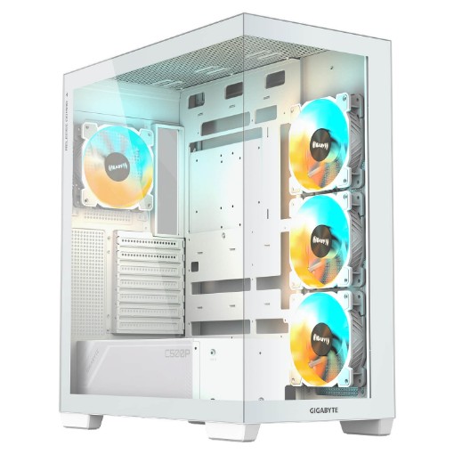 Изображение Корпус компьютера Gigabyte C500 Panoramic Stealth ICE белого цвета.