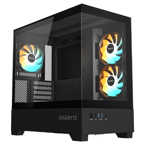 Изображение Корпус компьютера Gigabyte C201 Panoramic черного цвета.