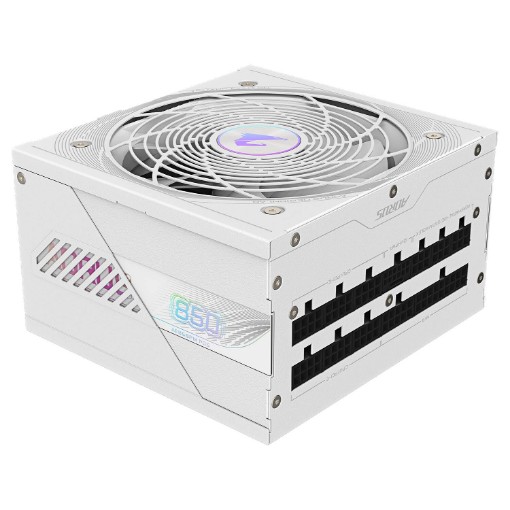Изображение Блок питания Gigabyte AORUS ELITE P850W ICE 850W белого цвета.