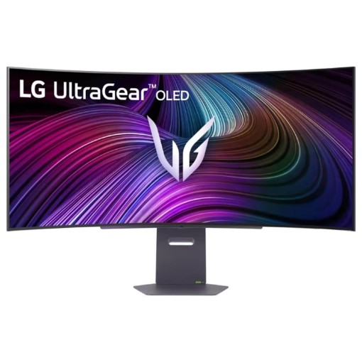 תמונה של מסך מחשב קעור LG UltraGear 44.5" OLED 45GX90SA-B בצבע שחור