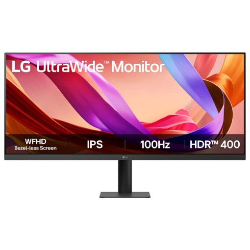 תמונה של מסך מחשב LG 34" UltraWide IPS FHD 100Hz 5ms בצבע שחור