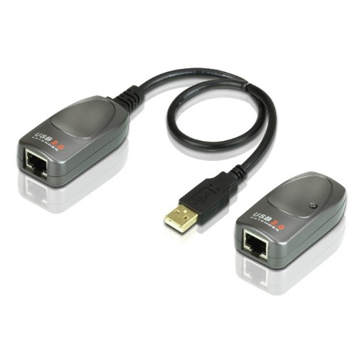 Изображение USB 2.0 удлинитель ATEN по Cat5e/6 модель UCE260 в сером цвете.