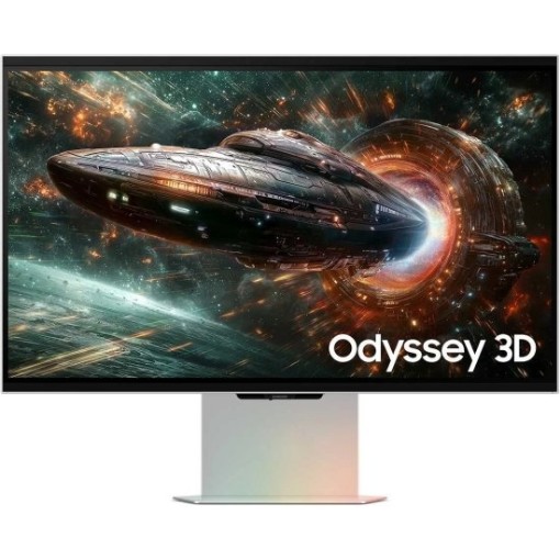Изображение Монитор для игр Samsung Odyssey 3D Gaming Monitor S27FG900XM серебристого цвета.