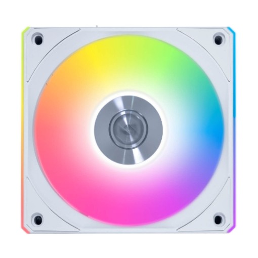 Изображение Вентилятор Lian-Li 120mm UNI FAN CL Wireless Reverse Blade белого цвета.