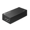 Picture of TP-Link Omada 90W 10G PoE++ Injector in black.