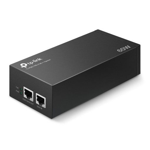 Изображение Модуль PoE++ TP-Link TL-POE170S гигабитный Ethernet черного цвета.