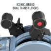 Изображение Джойстик Thrustmaster TCA Quadrant Airbus Edition черного и синего цвета.