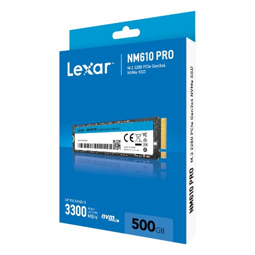 תמונה של כונן SSD Lexar NM610PRO 500GB M.2 2280 LNM610P500G-RNNNG